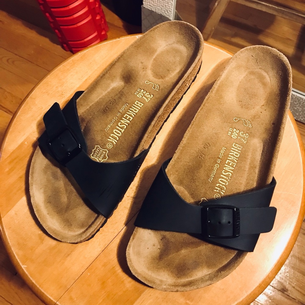 Birkenstock Madrid Sandals 37 size  6.5 Black